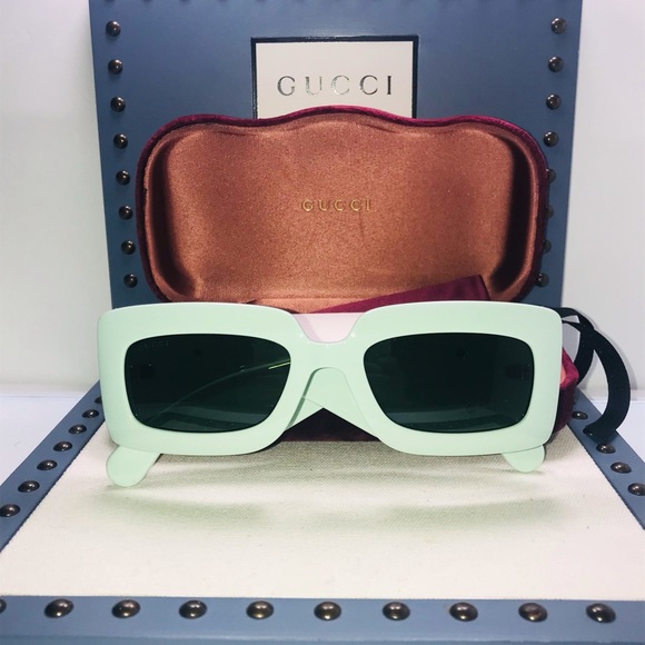 Gucci Ship Same Day Gg0811s Green/Green (003 Su) Sunglasses - Picture 15 of 15